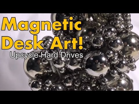 Up-cycling hard drive magnets and finishing 3D prints.