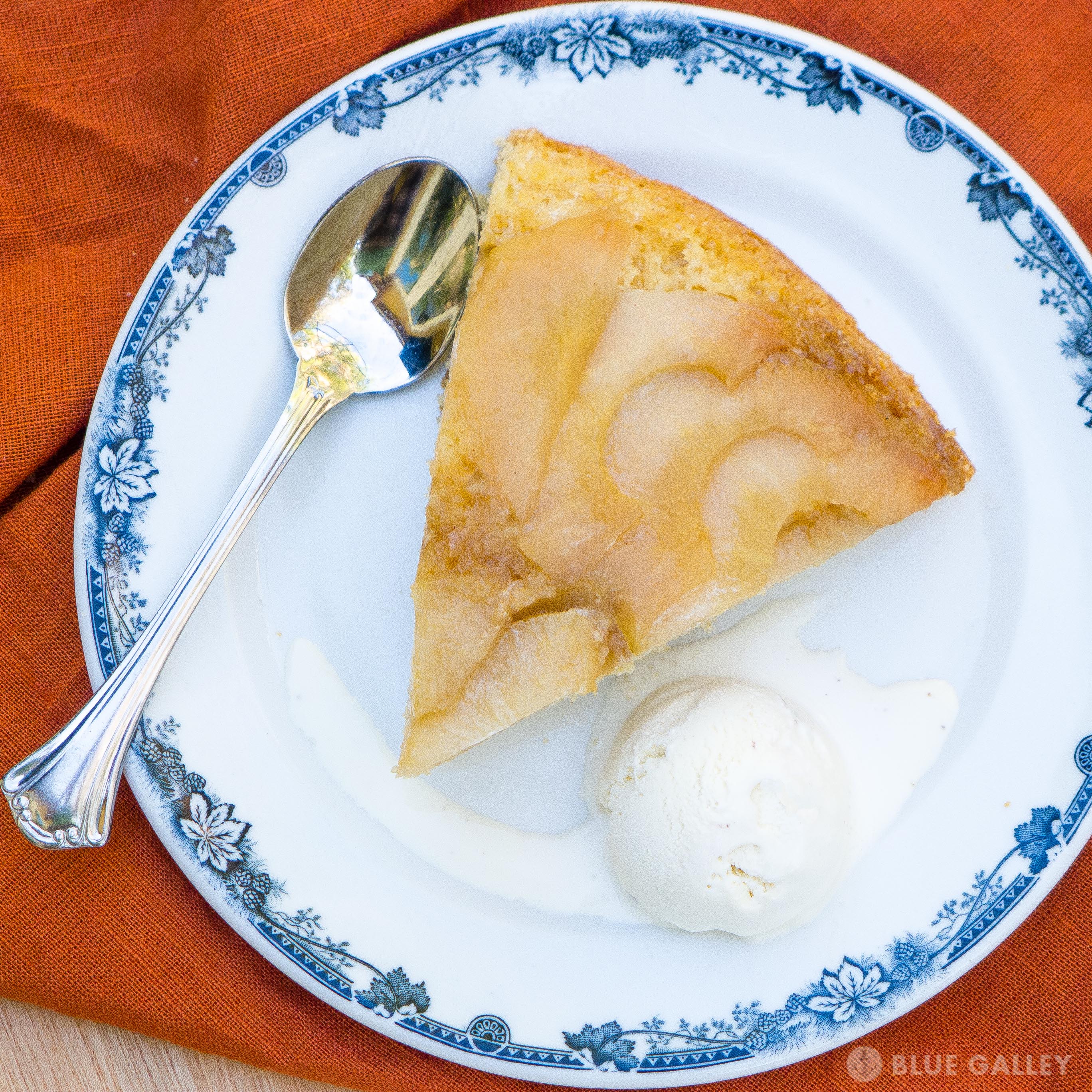 Upside Down Skillet Pear Cake-27.jpg