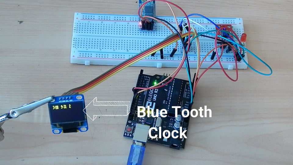 Uwear Test Code (Bluetooth clock and Gesture Sensor