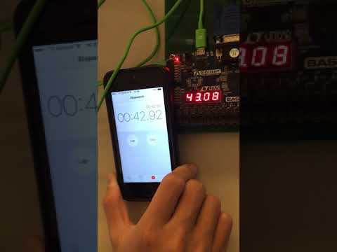 VHDL One Minute Stopwatch