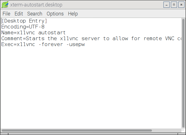 VNC Server Autostart - Autostart File.png