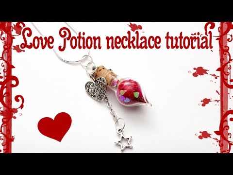 Valentine's Day Love Potion necklace tutorial