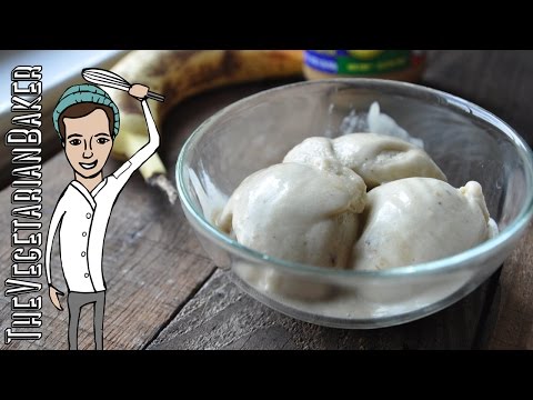 Vegan Banana Peanut Butter Ice Cream | Only 2 Ingredients | TheVegetarianBaker