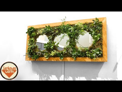 Vertical Garden Headboard Piece with Mirrors