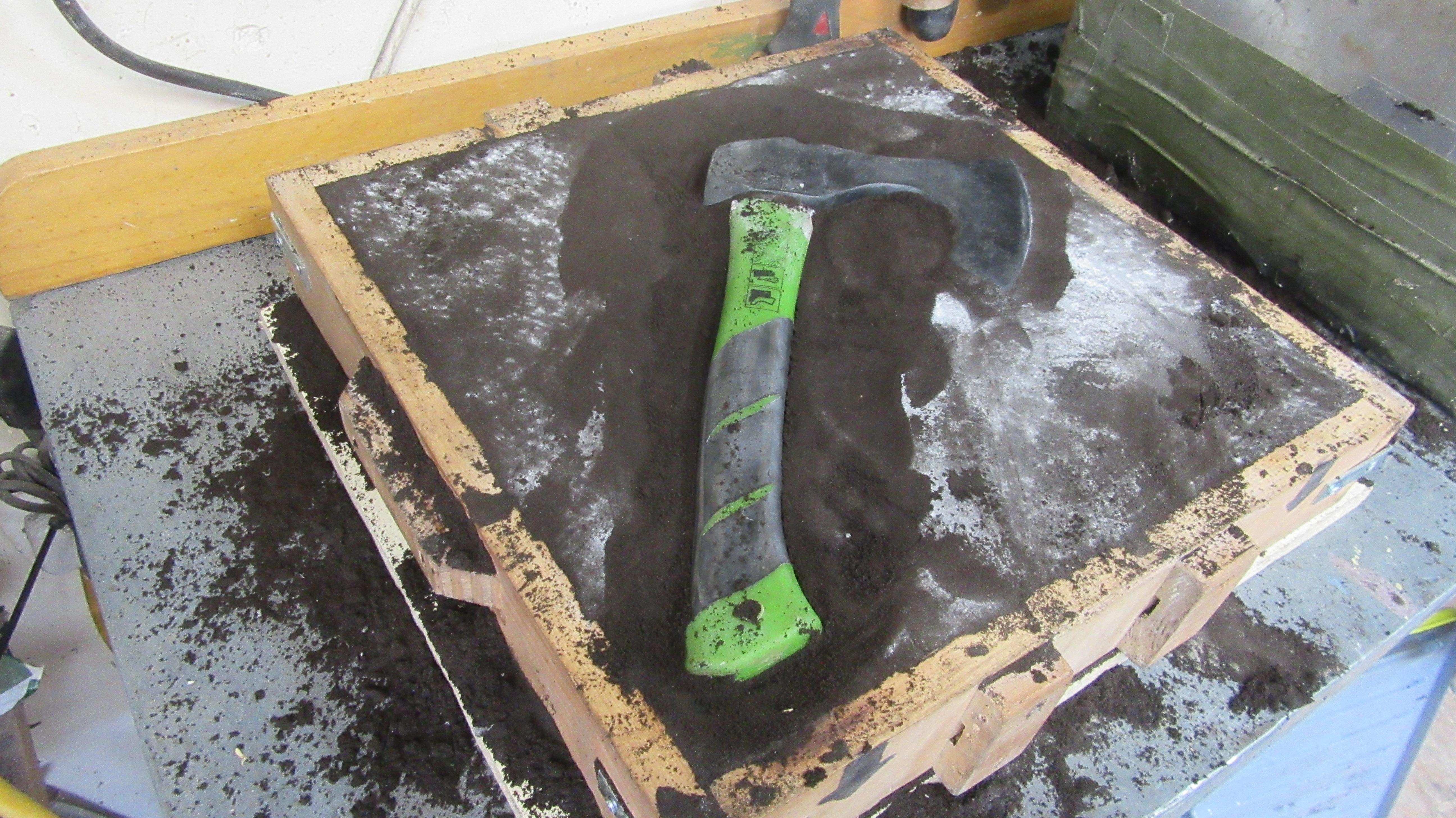 Viking axe sand mould.JPG