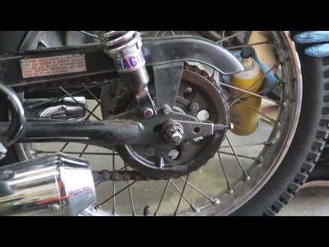 Vintage Honda Chain Tension Adjustment // Becky Stern