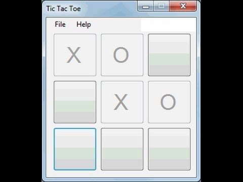 Visual Studio Winform Tic Tac Toe Tutorial Example (C#)