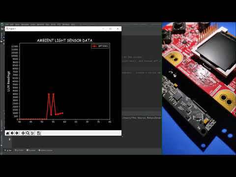 Visualizing Ambient Light Sensor (OPT3001) Data Using Matplotlib + MSP432 LaunchPad