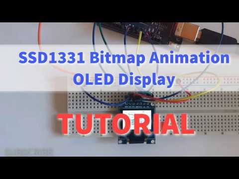 Visuino Tutorial Bitmap Animation on SSD1331 OLED Display (SPI)