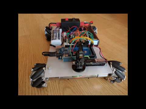 Voice and gesture controlled mecanum wheel robot