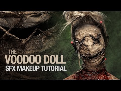 Voodoo doll Halloween makeup tutorial