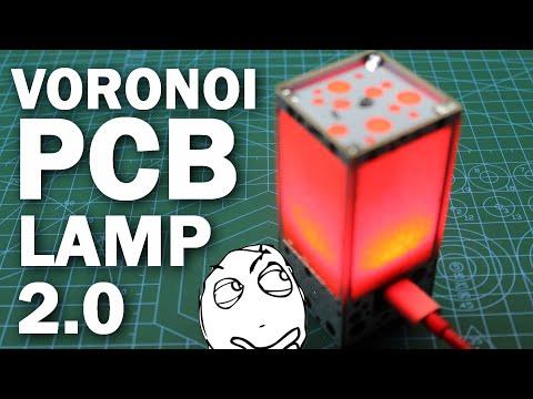 Voronoi PCB Lamp powered by ATTINY85