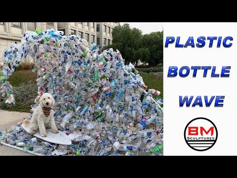 WAVE SCULPTURE MADE OUT OF PLASTIC BOTTLES!