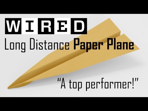 WIRED Magazine Long Distance Glider Paper Plane a Top Performer