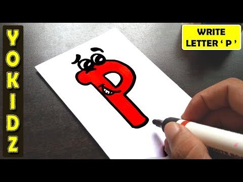 WRITING ALPHABET LETTERS FOR CHILDREN - ALPHABET FOR KIDS - WRITE THE LETTER P - Part 16