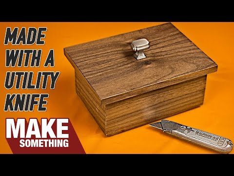 Walnut Box Made with Utility Knife | SUPER LIMITED TOOLS PROJECT