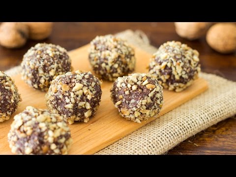 Walnut Dark Chocolate Truffles Recipe | HappyFoods