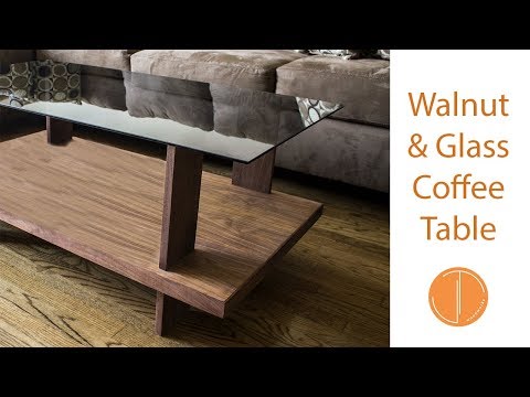 Walnut and Glass Coffee Table - JT Woodworks