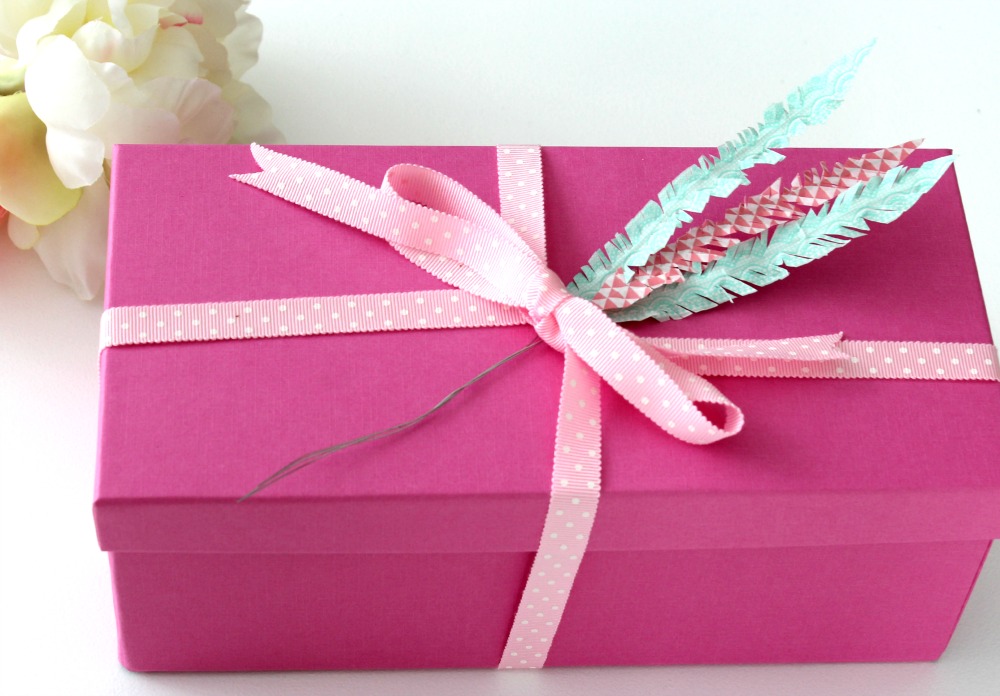 Washi Tape Feathers Gift Box Close Up.jpg