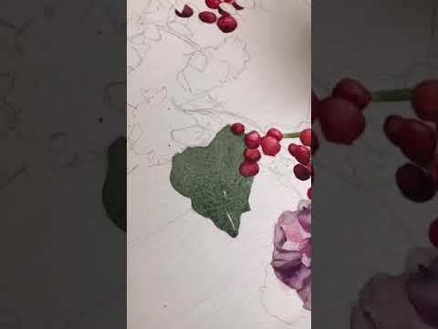 Watercolor leaves tutorial