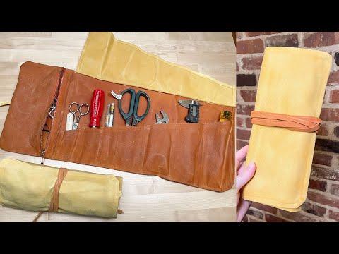 Waxed Canvas Tool Roll - Pattern Included