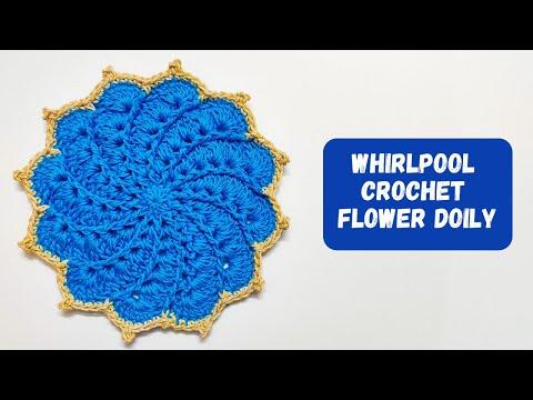 Whirlpool Crochet Flower Doily Pattern Easy Crochet Tutorial