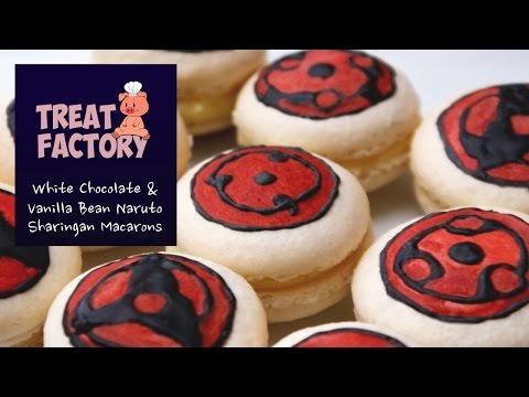 White Chocolate &amp;amp; Vanilla Bean Naruto Sharingan (ナルト  写輪眼) Macarons - Treat Factory