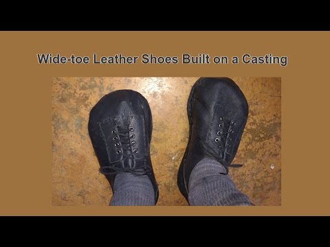 Wide Toe Leather Shoes - Gluing and Sanding