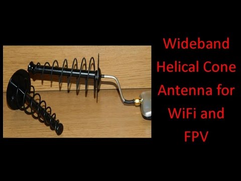 Wideband Spiral  Helical Cone Antenna for WiFi and FPV