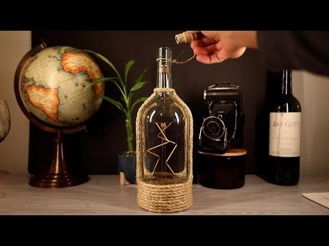 Wine Bottle Filament Lamp with a Magnetic Switch!