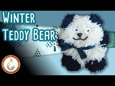 Winter Teddy Bear Toy - made from yarn