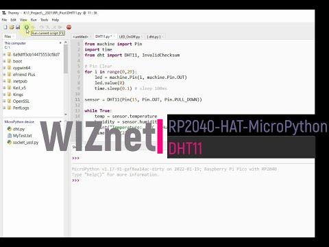 Wiznet Rp2040 HAT MicroPython DHT11