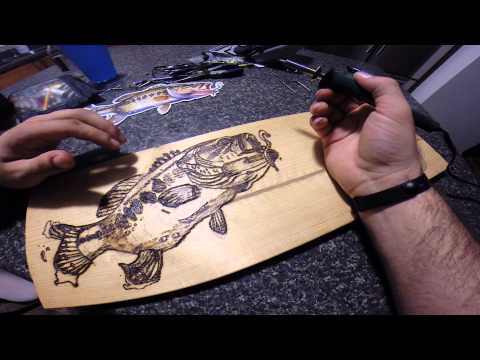 Wood Burning Largemouth Bass