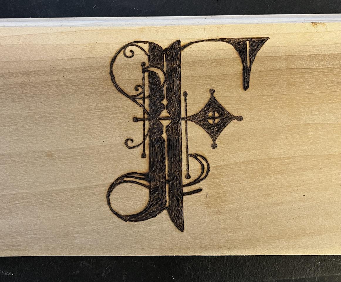 Wood Burnt Monogram.JPG