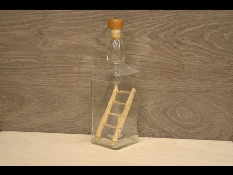 Wooden Ladder in a Bottle