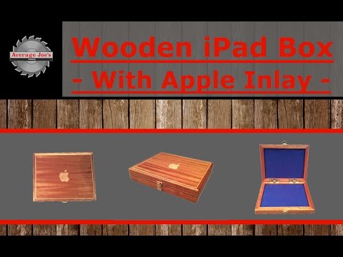 Wooden iPad Box with Apple Inlay