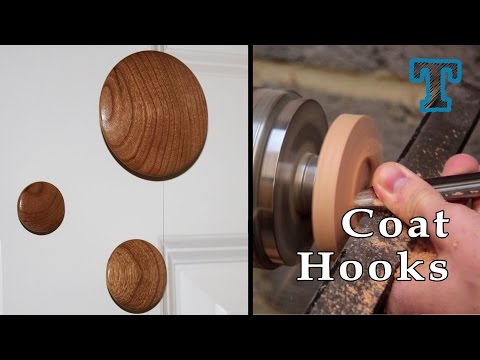 Woodturning: Cherry Wood Coat Hooks on the Lathe