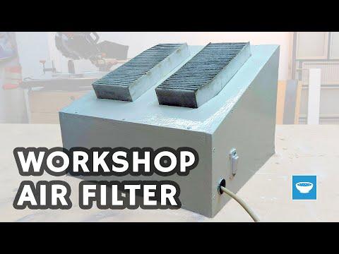 Workshop air filter from old car filters