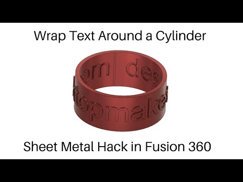 Wrap Text Around a Cylinder in Fusion 360