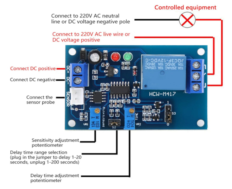 XH-M131 photo control module hookup diagram.png