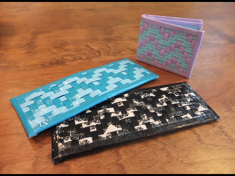 Zig Zag Duct Tape Woven Wallet Timelapse