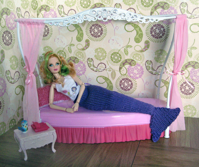 a mermaid in the bed