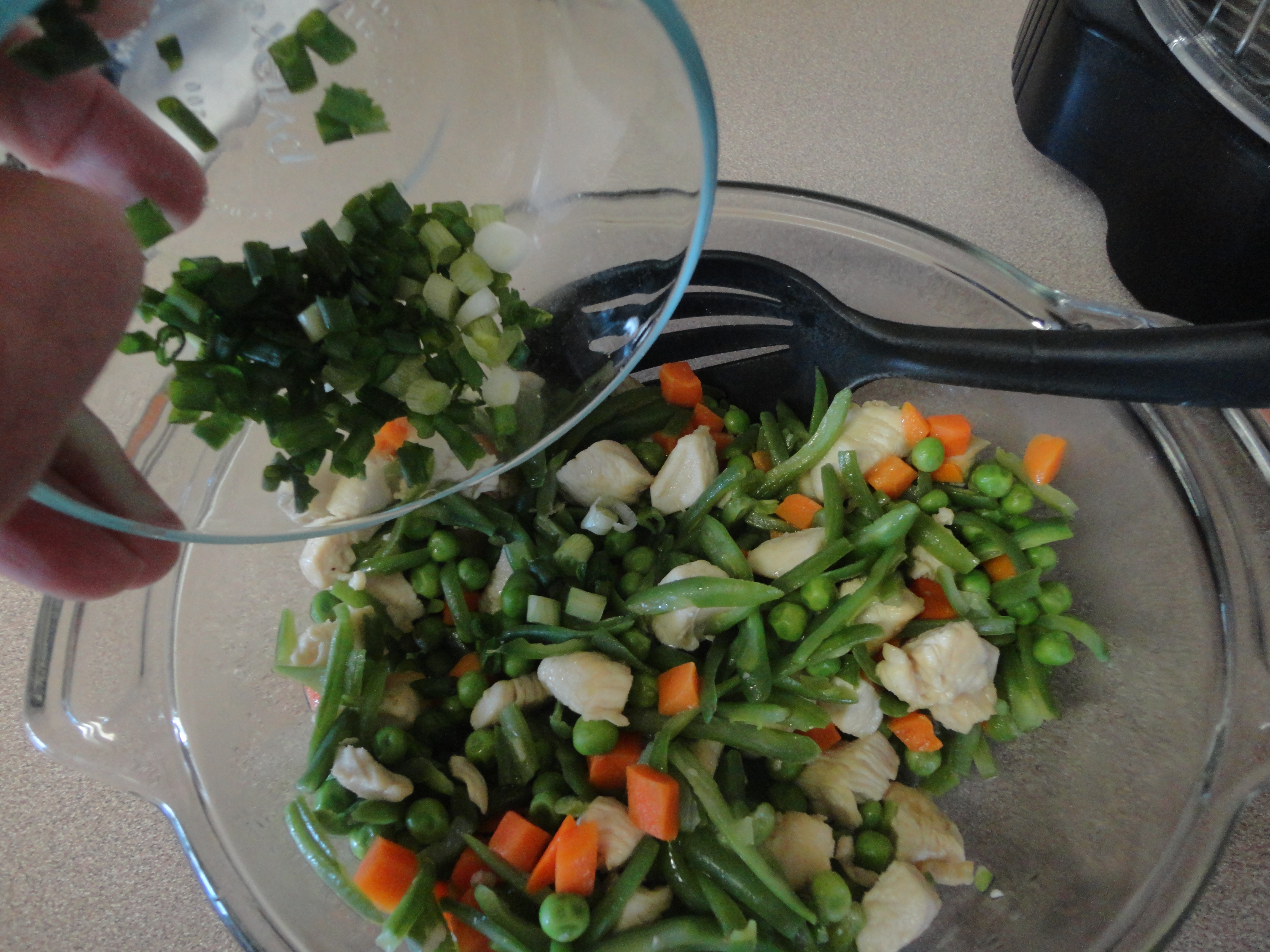 adding diced green onions.JPG