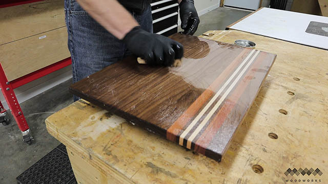 applying finish to cutting board.jpg