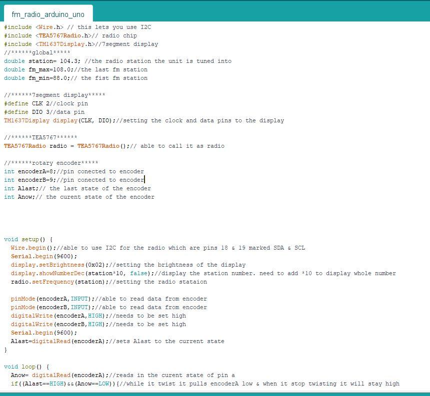 arduino fm radio code.JPG