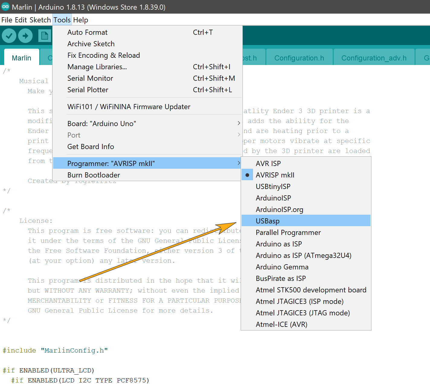 arduino ide programmer selected.jpg