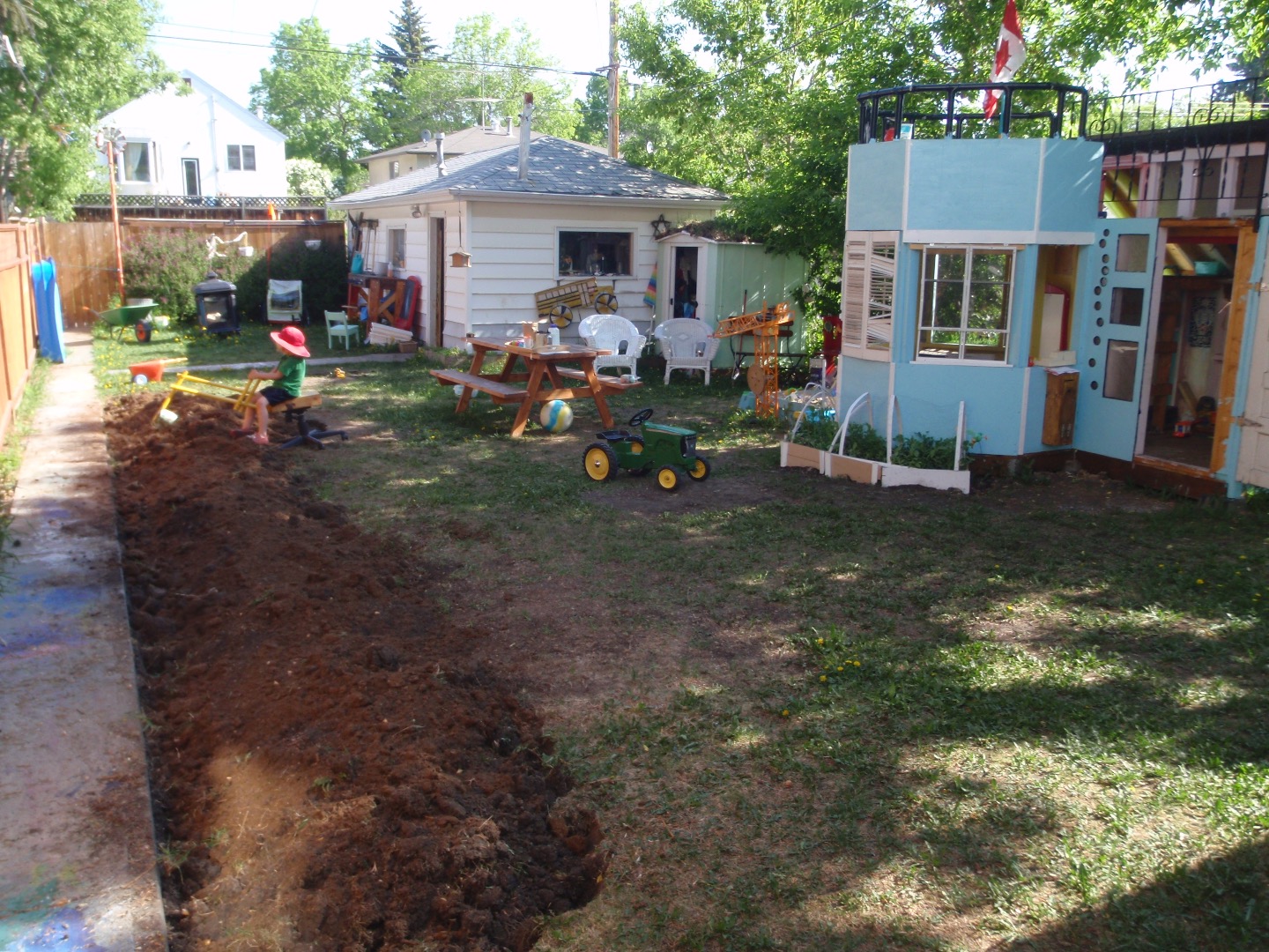 backyardJune122009 Just Starting Ev on Digger.JPG