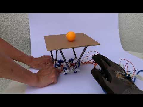 balancing ball on stewart platform with accelerometer