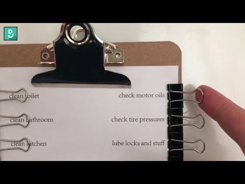 binder clip checklist (reusable and pen-free)