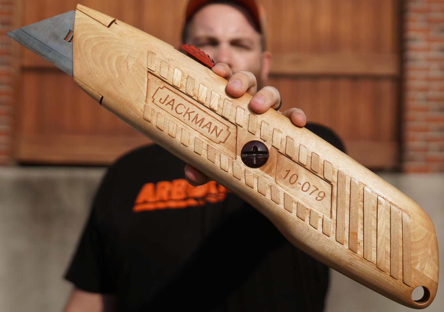 carving a giant diresta utility knife from wood 1.JPG